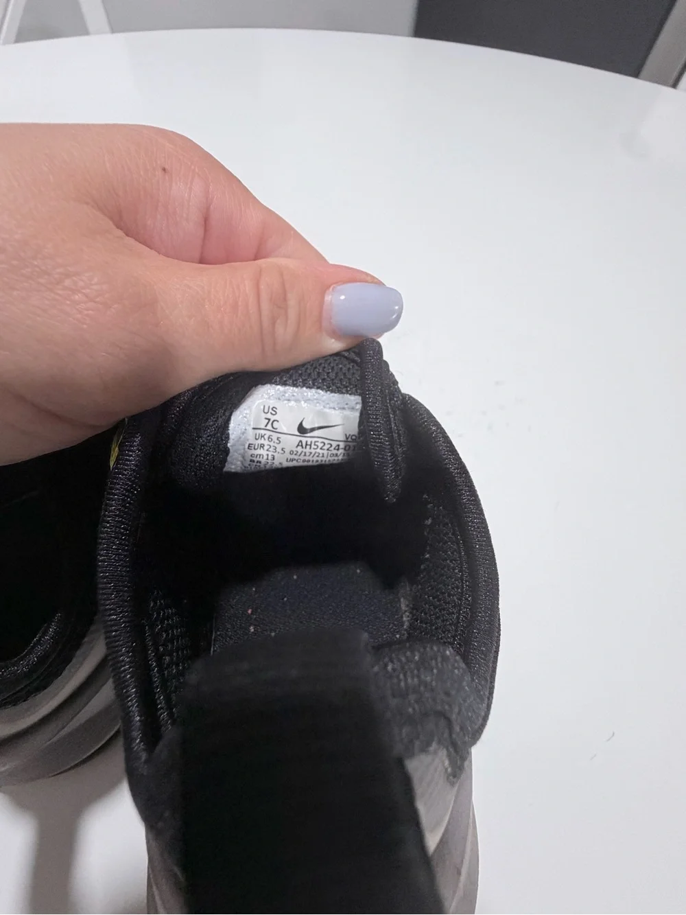 Nike Kids' Black and neon Air Sneaker